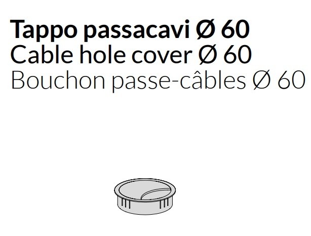 Tappo passacavi diam. 60 FUNNY