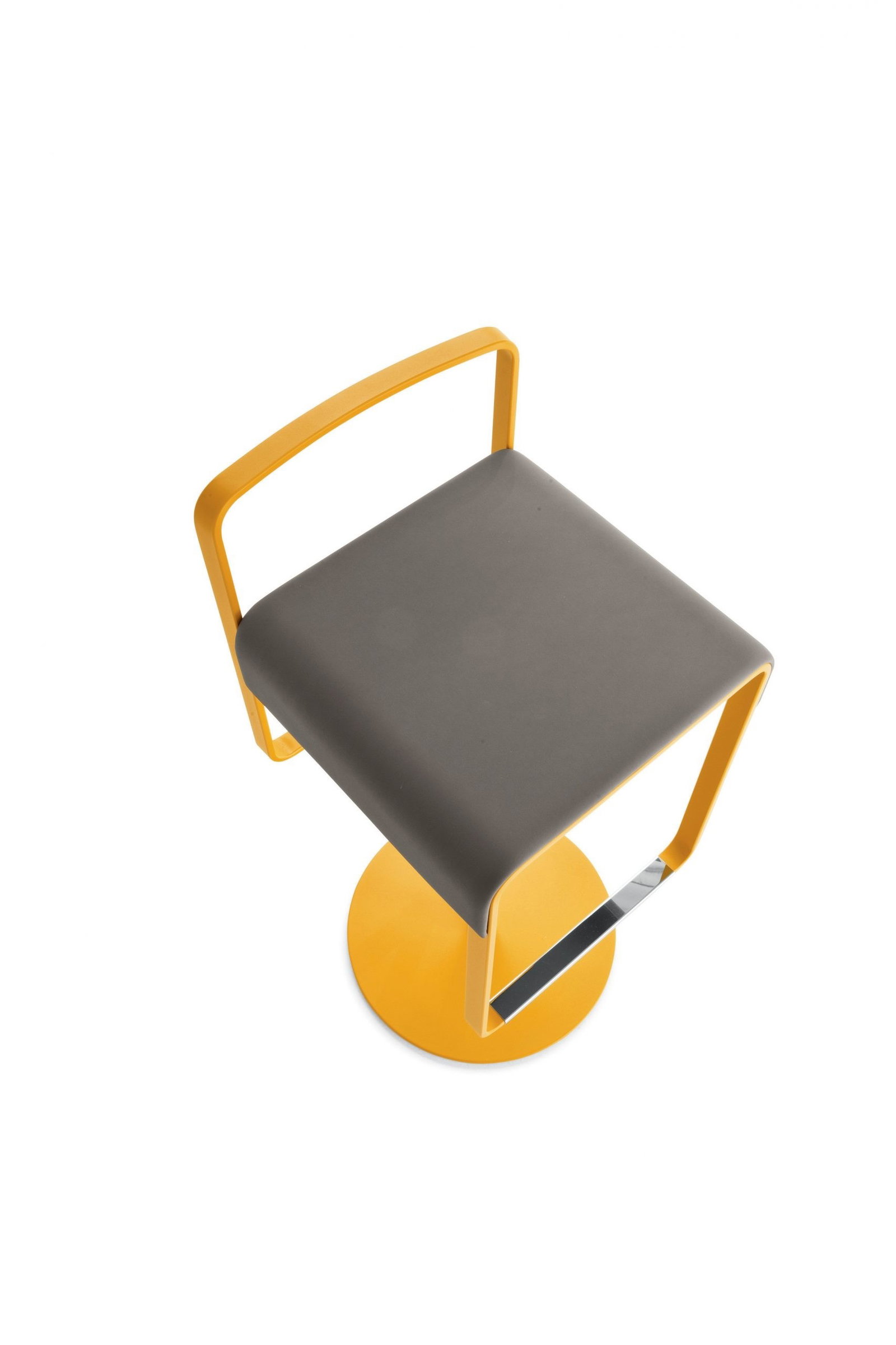 Sgabello girevole con base struttura in acciaio verniciato serie Kyro