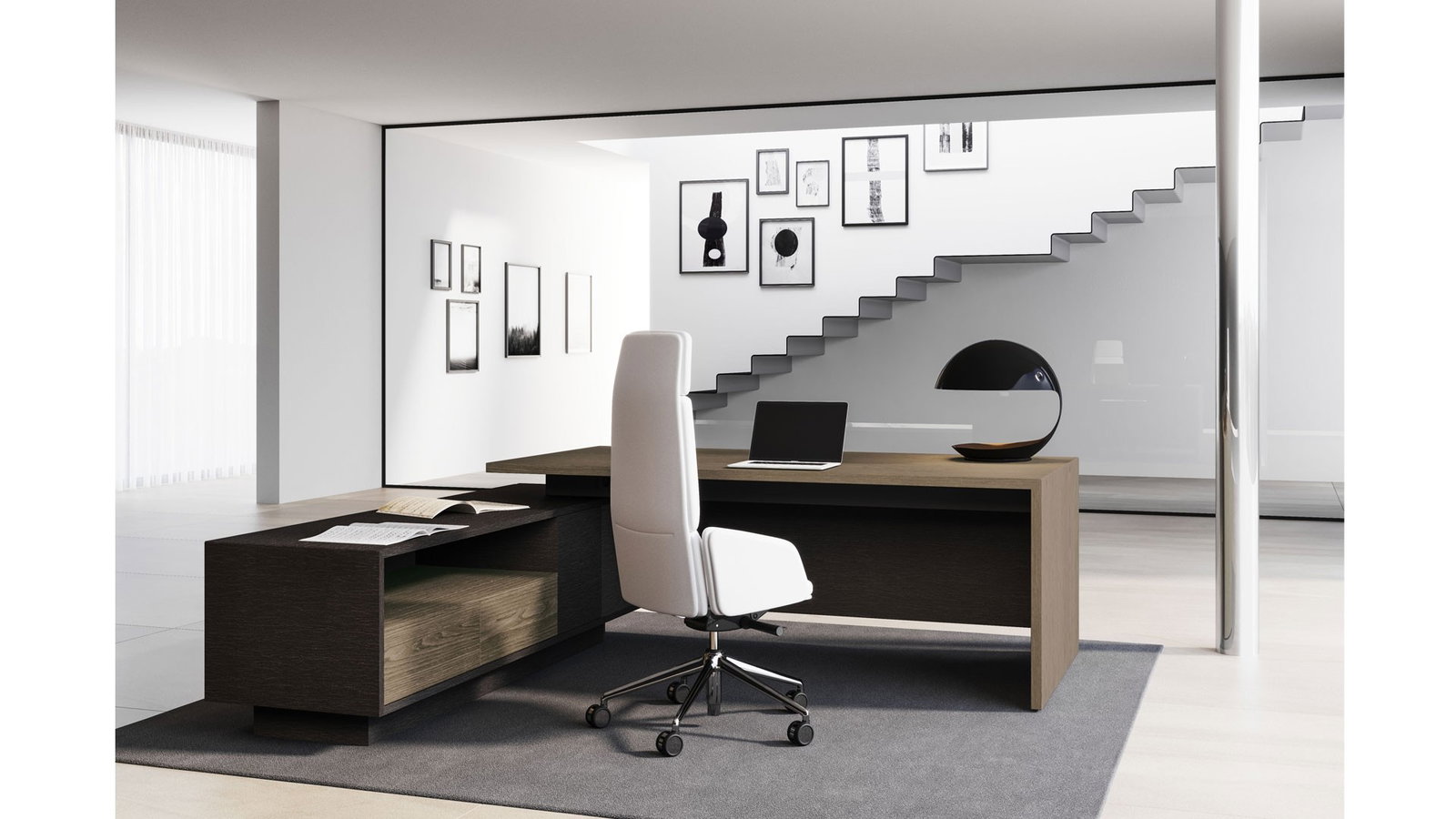 Scrivania ELITE in essenza di legno