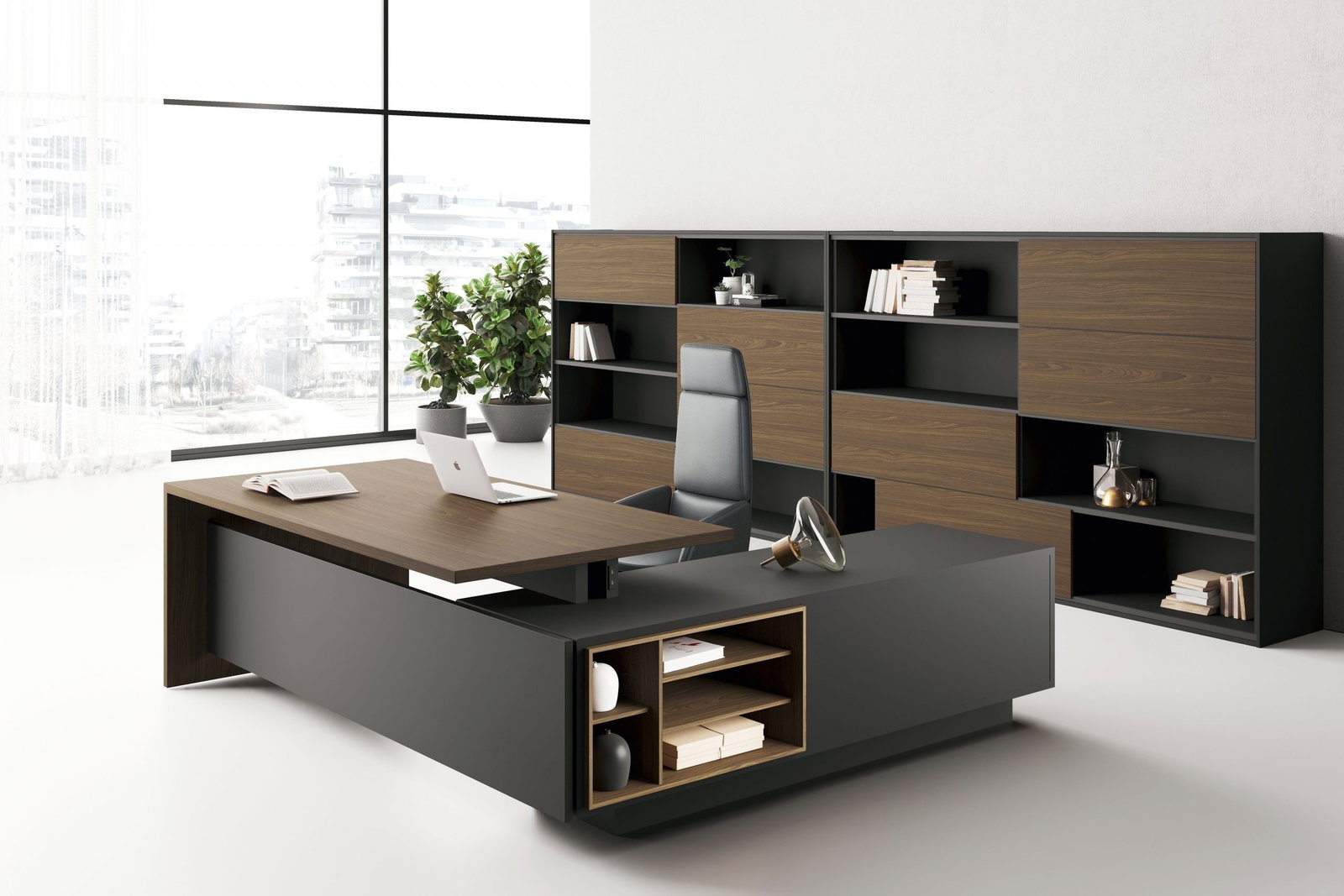 Scrivania ELITE in essenza di legno