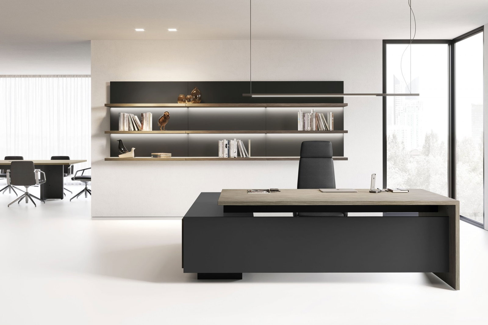 Scrivania direzionale con cassettiera Elite