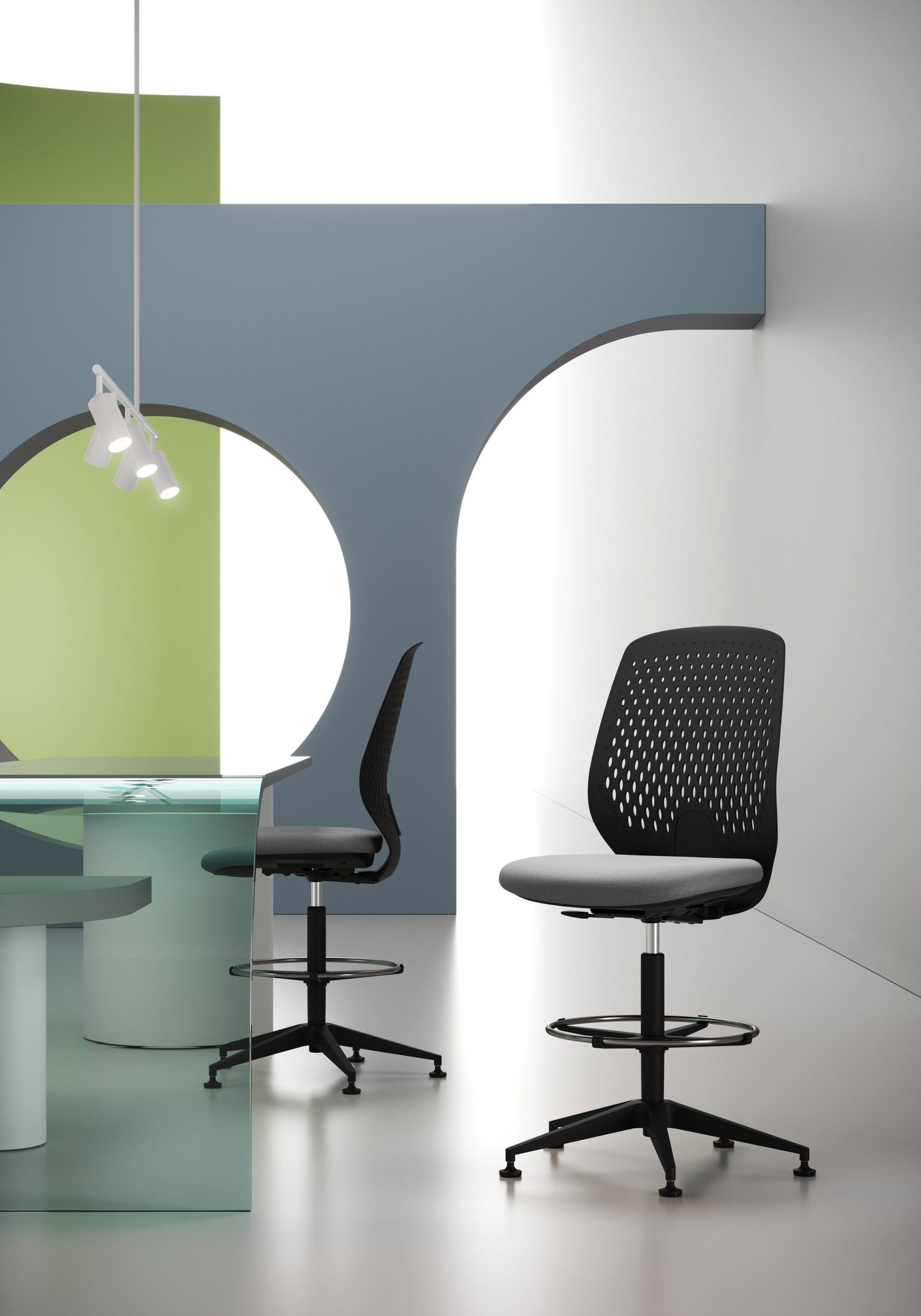 Sgabello da Ufficio linea Key smart
