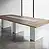 Tavolo riunione con base metallo e top access , serie Go steel