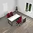Scrivania Loft piano in vetro con mobile portante
