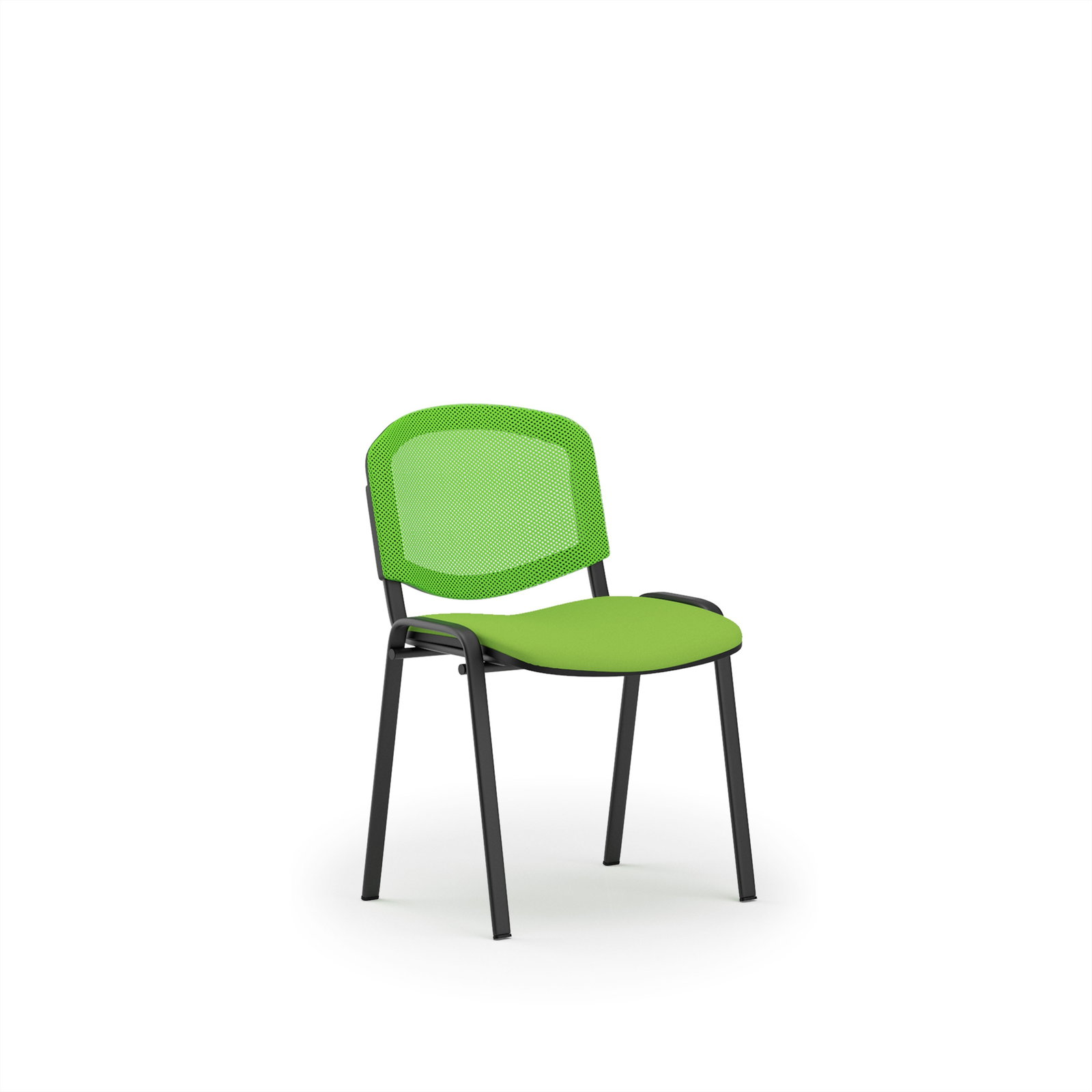Sedia 4 gambe - schienale rete - sedile imbottito 