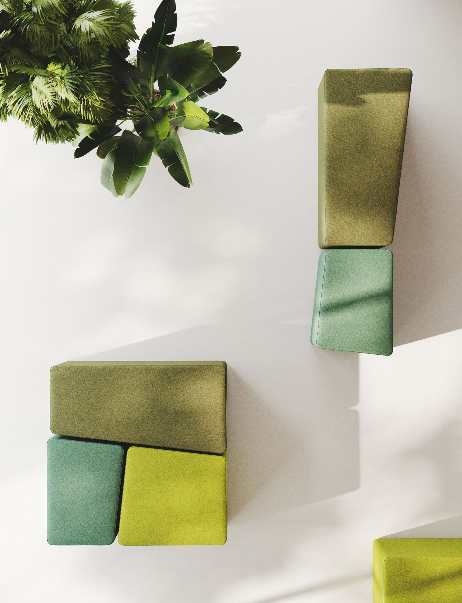 Pouf - componibile - varie forme geometriche