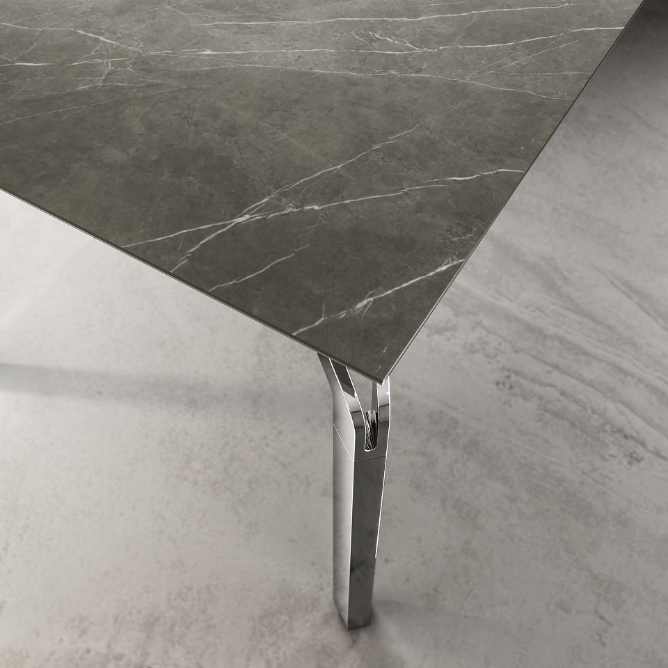 Scrivania Yoga con piano Laminam