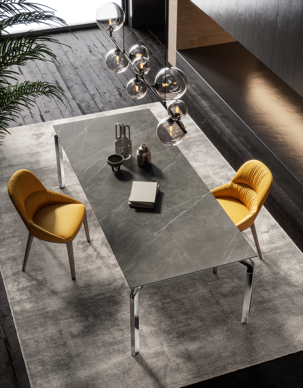 Scrivania Yoga con piano Laminam