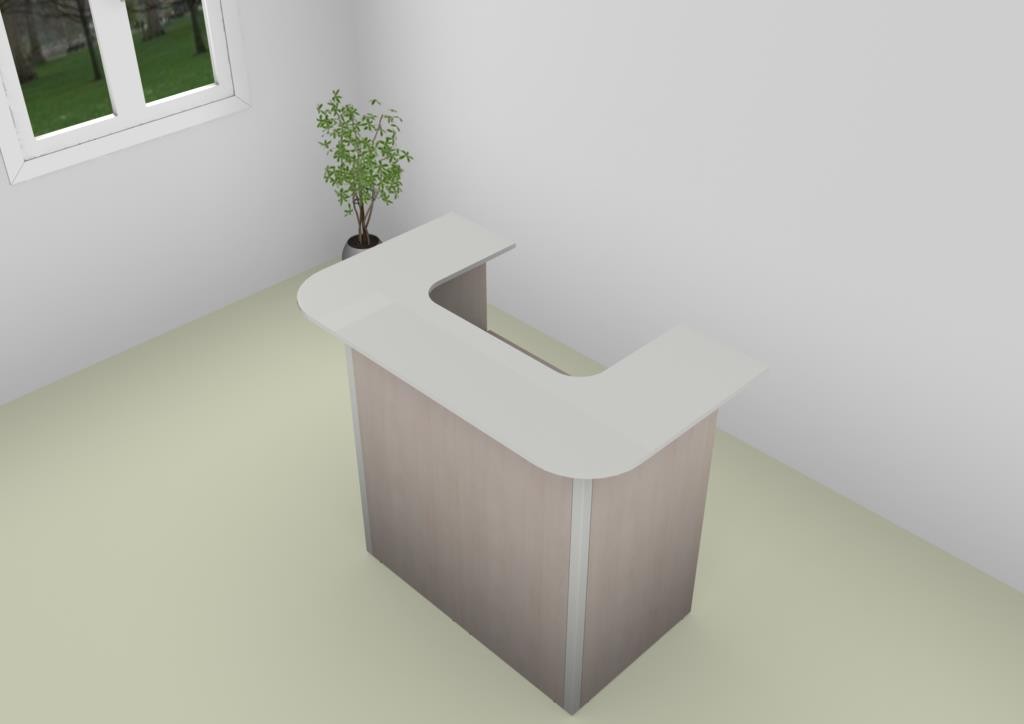 Reception teko angolare piano prof. 60