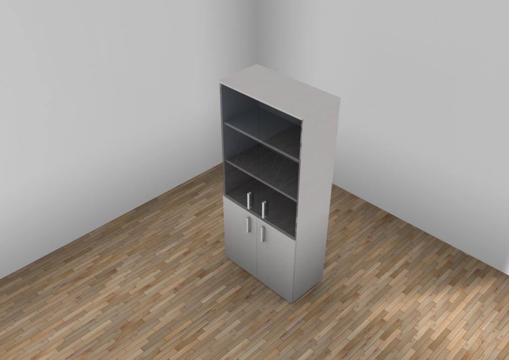 Mobile da Ufficio L.90 ante vetro e legno