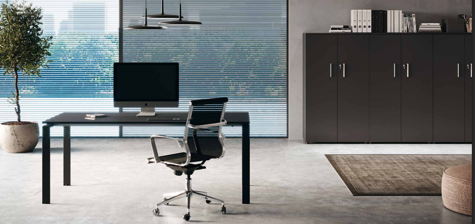 Scrivania gamba a ponte prof. 60 Loft