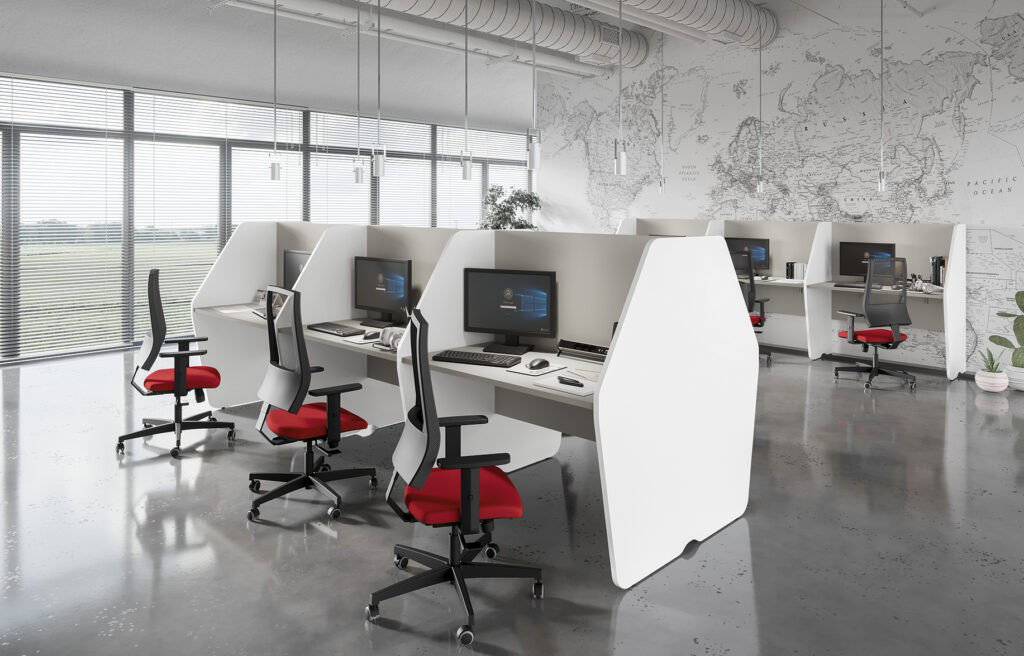 Postazione doppia piani L.82,5 Call Center Teko