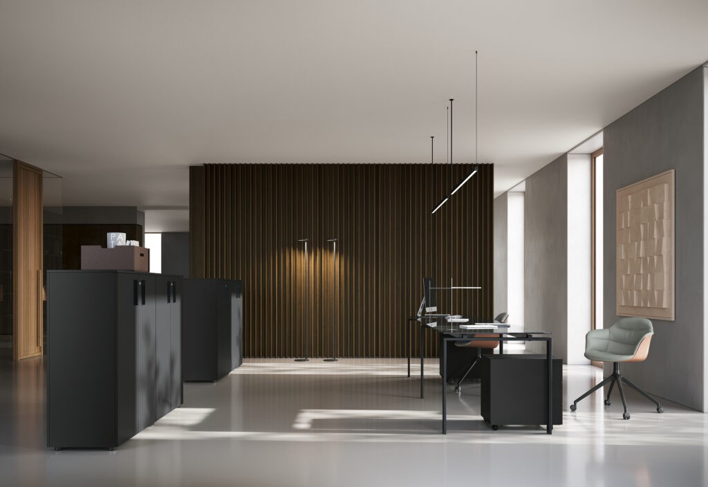 Mobile da Ufficio H.115 con ante serie Office