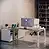 Scrivania Loft operativa con base anello aperto , con mobile portante