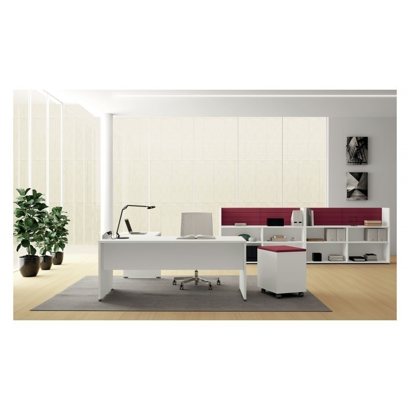 Scrivania oxi fianco legno prof.60